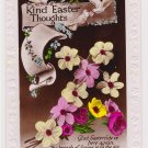 #6 Kind Easter Thoughts Easter Flower Cross embossed glossy real photograph postcard used