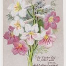 #13 Bouquet of flowers Easter Postcard   unused