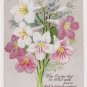 #13 Bouquet of flowers Easter Postcard   unused