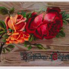 #21  Birthday Vintage Postcard ( used )