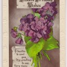 #31  Birthday Embossed Glossy Vintage Postcard ( used )