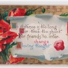 #35  Embossed Thinking of you   Postcard ( used )