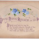 #39 Embossed  Birthday Postcard ( used )