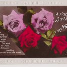 #44 Niece Birthday Glossy Embossed real photograph  Vintage Postcard ( used )
