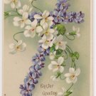 #50 Easter Flower Card Vintage Postcard (used)
