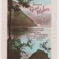 #62  Good Wishes  Glossy Embossed  Vintage Postcard ( used )