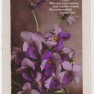 #81  Aunt Birthday  Embossed Glossy real photograph  Vintage Postcard ( used )