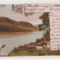 #90 Birthday wishes scenery glossy   postcard   unused