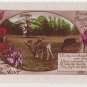 #100 Birthday embossed glossy  real photograph postcard   used