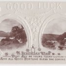 #101 Birthday embossed glossy postcard used