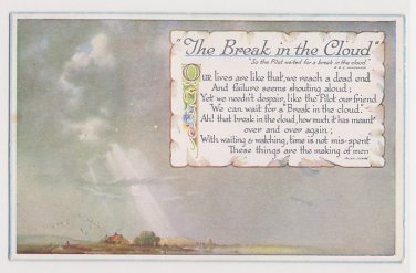 #106 " The Break in the cloud" postcard   used