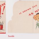 #5 Puppy being a painter  Valentine Card  used