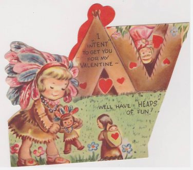 # 14 Indian Valentine Card  used