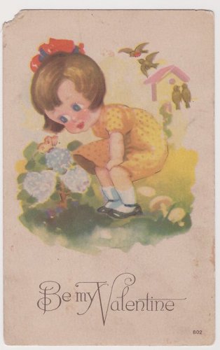 #19 Valentine Postcard  used