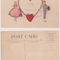 #45 Outline in glitter To My Valentine Vintage Postcard (unused)