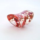 Extra Wide Resin Ring with Red Baby's Breath Flowers