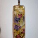 Real Flowers Resin Pendant Necklace
