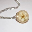 Real Flower Sphere Pendant Necklace