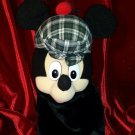 Disney Store 11" Mickey Mouse Hand Puppet w/ Scottish Hat 3+ Boys & Girls