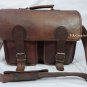 15x11" Vintage Leather Briefcase Macbook Attache CrossBody Satchel Messenger Bag