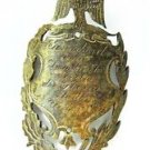 German WW2 engraved honor badge for parade flag or "flag nail", awards, pennant