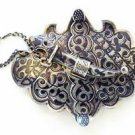 Russian Imperial Silver Belt Buckle for Cossacks, Marked AД, 1860