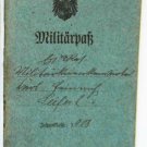 Rare Original GERMAN WW1 MILITARY ID PASS for Military Service, Book