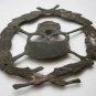 Original German WW2 Skull & Bones in Wreath for HAT or Helmet, 1941 - 1945 badge
