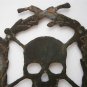 Original German WW2 Skull & Bones in Wreath for HAT or Helmet, 1941 - 1945 badge