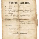 Extremely Rare Original German WW1 Driver License, 1924 Fuhrung Zeugnis
