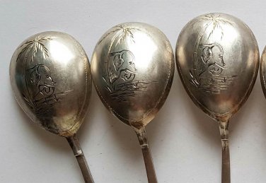 NICE RUSSIAN IMPERIAL THREE SILVER SPOONS, MARKED