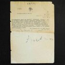 EXTREMELY RARE UKRAINIAN ARCHIVE CONFISCATE DOCUMENT, 1922