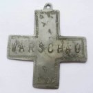 Original German WW2 Iron Cross w. Inscription Warschau, 1939 Occupied Territory