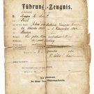 EXTREMELY RARE GERMAN WW1 DRIVER LICENSE, 1924