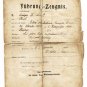 EXTREMELY RARE GERMAN WW1 DRIVER LICENSE, 1924