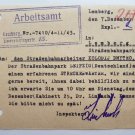 RARE GERMAN WW2 ORDER for UKRAINIAN WORKER, 1943