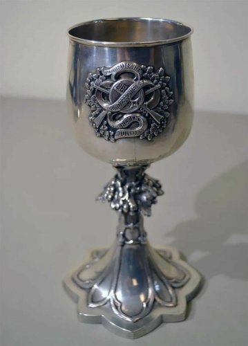 GERMAN IMPERIAL SILVER SHOOTING AWARD, LARGE GOBLET, 1865