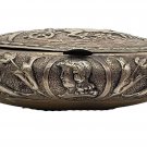 nice ANTIQUE HALLMARKED EMBELLISHED STERLING SILVER SNUFF