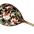 R A R E  RUSSIAN SILVER CLOISONNE ENAMEL SPOON, MC