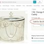 RARE ANTIQUE STERLING SILVER TEA CADDY with SHIP