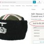 EXTREMELY RARE GERMAN UKRAINIAN WW2 NATIONALIST HAT with BADGE