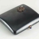 RUSSIAN GUN METAL GOLD & DIAMOND CIGARETTE CASE