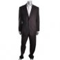 JOSEPH ABBOUD GREY 100 % WOOL MEN SUIT SZ 42R PANTS 38 X 31 SUBTLE STRIPE