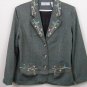TWO TWENTY COLLECTION NEW BLAIR BLAZER JACKET SIZE LARGE WOOL BLEND HARRINGBONE