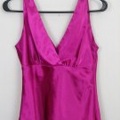 OLD NAVY 'PERFECT FIT' HOT PINK SILKY CAMISOLE TANK CROSSOVER TOP SIZE SMALL