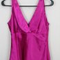 OLD NAVY 'PERFECT FIT' HOT PINK SILKY CAMISOLE TANK CROSSOVER TOP SIZE SMALL