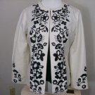 LOT 2 SIGRID OLSEN SPORT White Black Stretch Jacket Blazer & INC shell size m