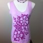 GAP STRETCH LAVENDER TANK SIZE MEDIUM FLORAL DESIGN WITH SMALL RHINESTONES