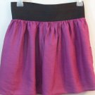 CHARLOTTE RUSSE PURPLE MINI SKIRT SIZE SMALL BLACK WAIST BAND