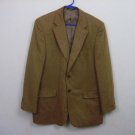 52 R JEFFREY BANKS SUPRA-SUEDE JACKET COAT FAUX SUEDE TAN 2 BUTTON LINED